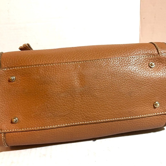 Dooney bourke brown leather satchel handbag - Picture 8 of 10